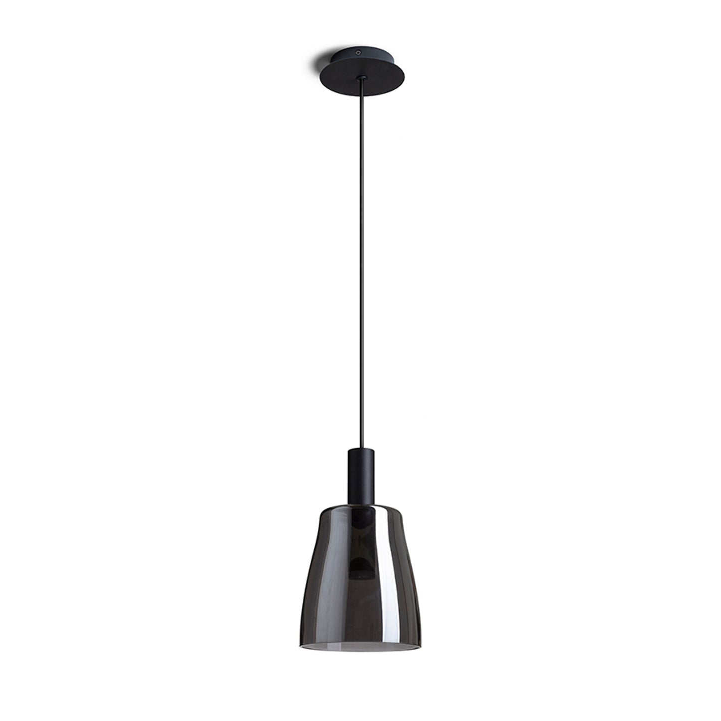 RENDL pendant lamp BELLINI M LED pendant black smoke-colored glass 230V LED 5W 30°  3000K R13652 6