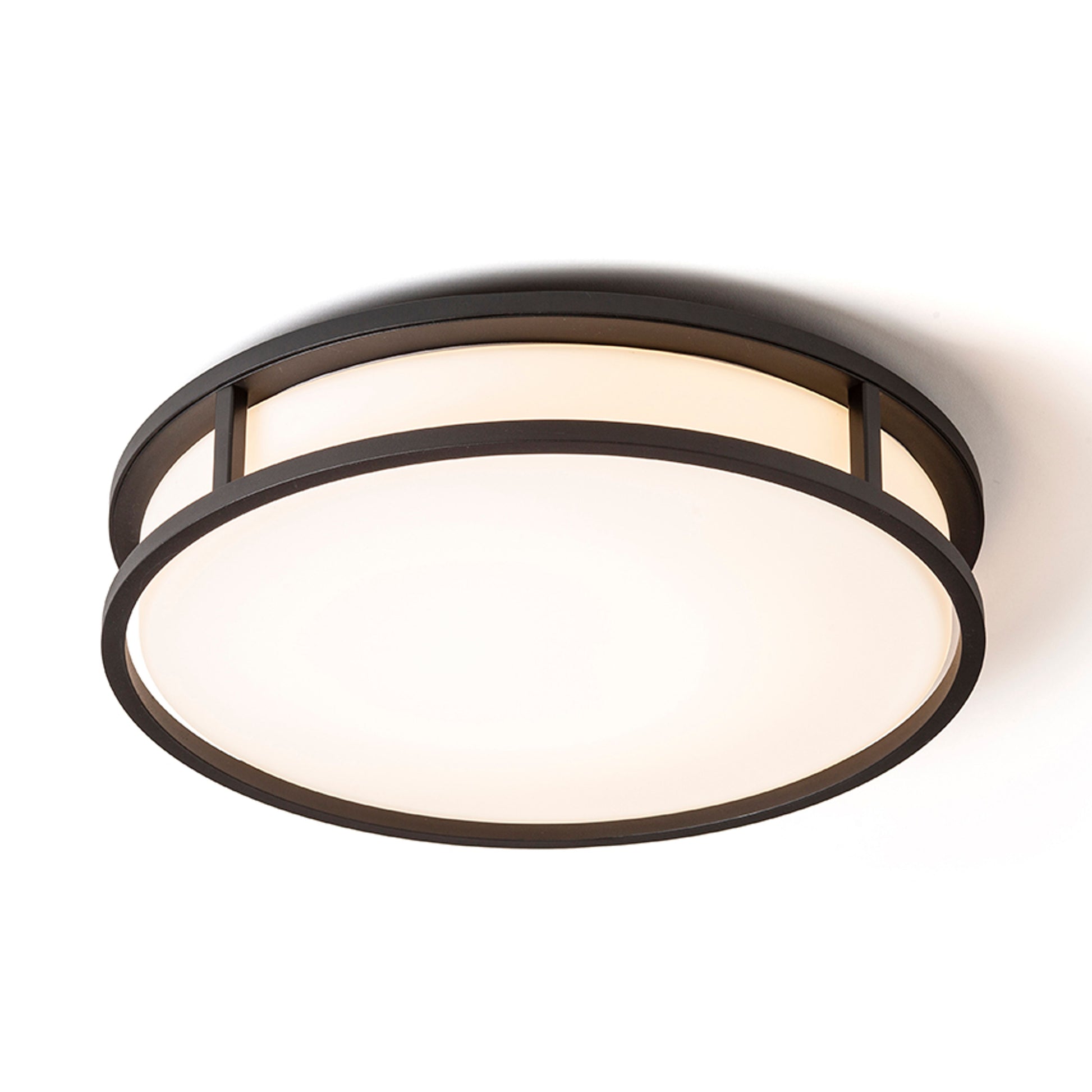 RENDL surface mounted lamp GRANDE LED 35 ceiling  opal-colored glass/black 230V LED 24W IP44  3000K R13679 3