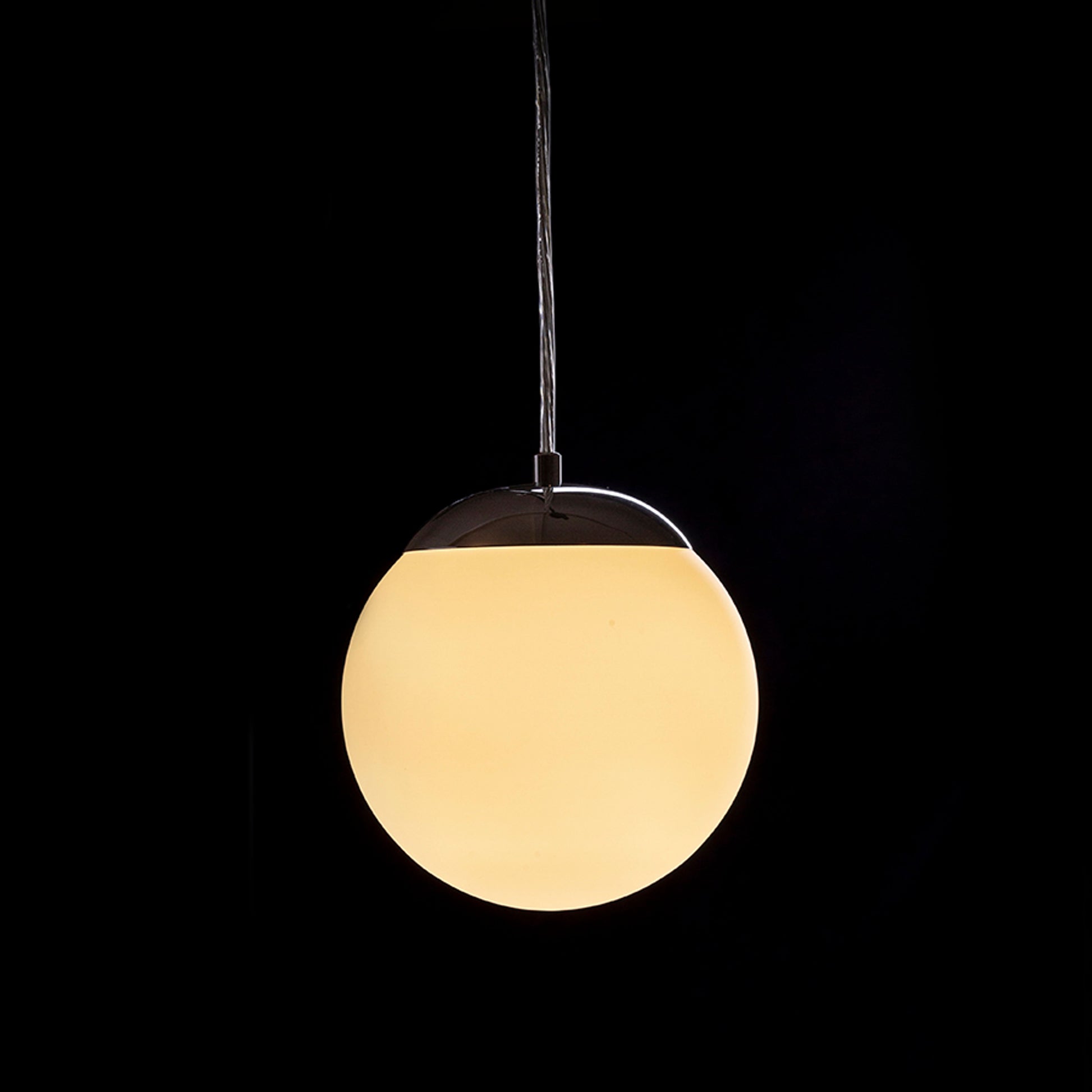 RENDL pendant lamp BOLLY 17 pendant  opal-colored glass/chrome 230V LED E27 11W IP44 R13692 4