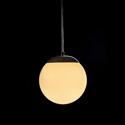 RENDL pendant lamp BOLLY 17 pendant  opal-colored glass/chrome 230V LED E27 11W IP44 R13692 4