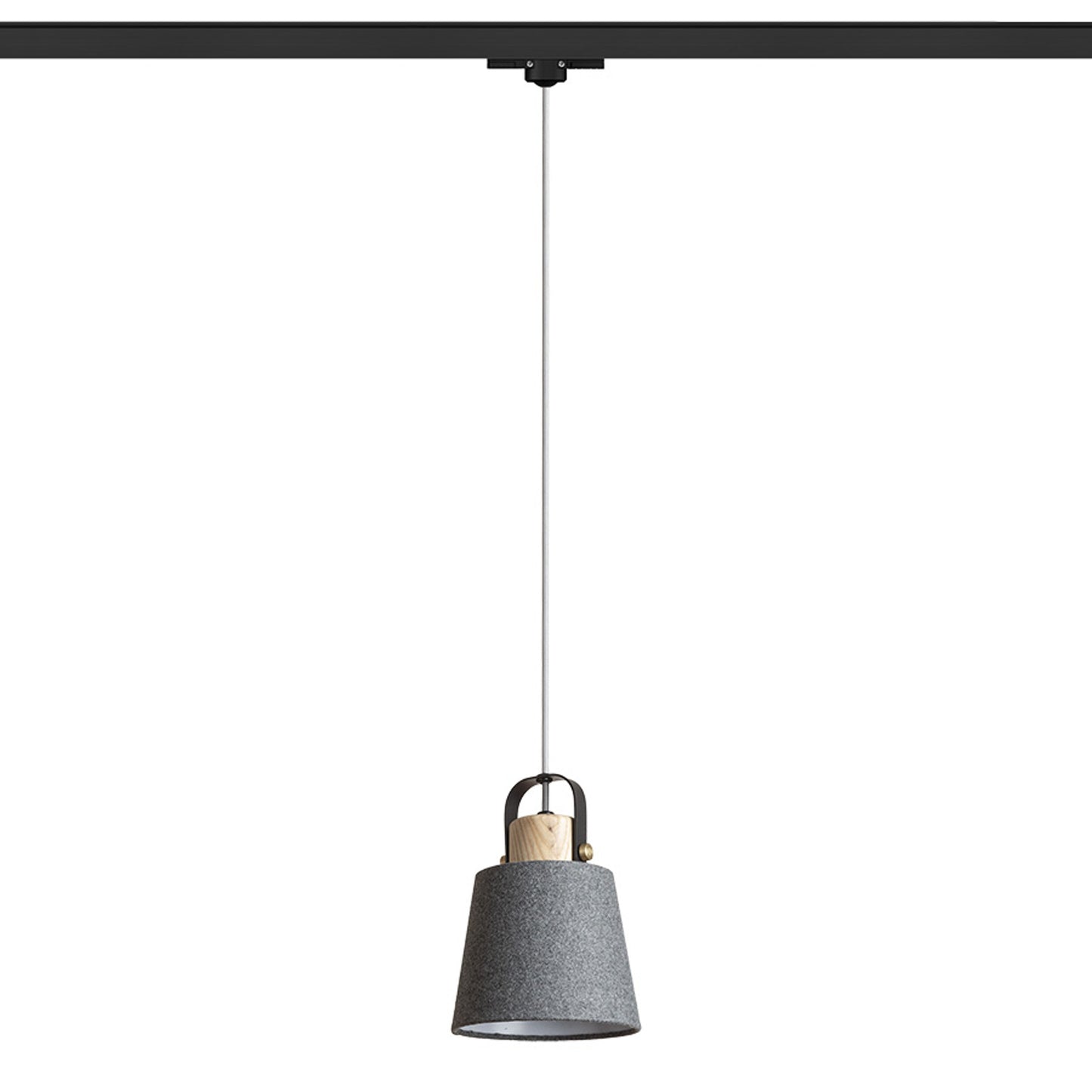 RENDL 3-circuit track system CHOUPETTE for 3-circuit tracks black grey textile/wood 230V LED E27 11W R13721 2