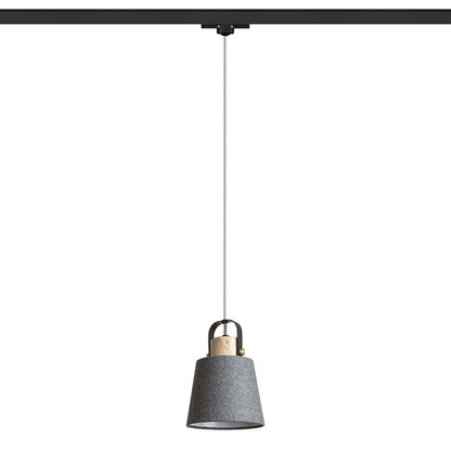 RENDL 3-circuit track system CHOUPETTE for 3-circuit tracks black grey textile/wood 230V LED E27 11W R13721 2