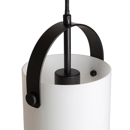 RENDL pendant lamp JULIETTA 16 pendant  opal-colored glass/black 230V LED E27 15W R13752 5