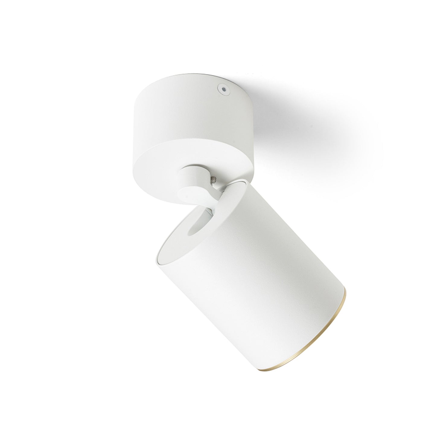 RENDL spotlight DARIO ceiling white brushed brass 230V LED GU10 9W R13867 3