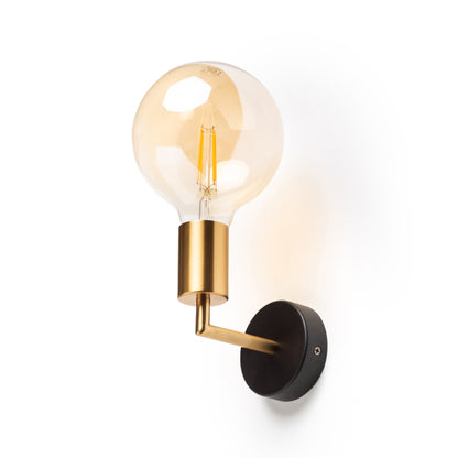 RENDL wall lamp ARAQ wall  brushed brass/black 230V LED E27 15W R13890 5