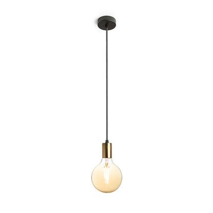RENDL pendant lamp ARAQ pendant  brushed brass/black 230V LED E27 15W R13891 1