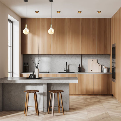 RENDL pendant lamp ARAQ pendant  brushed brass/black 230V LED E27 15W R13891 3