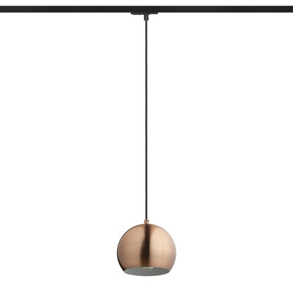 RENDL 1-circuit track system AGNETA for 1-circuit tracks pendant  brushed copper 230V LED E27 11W R13973 2