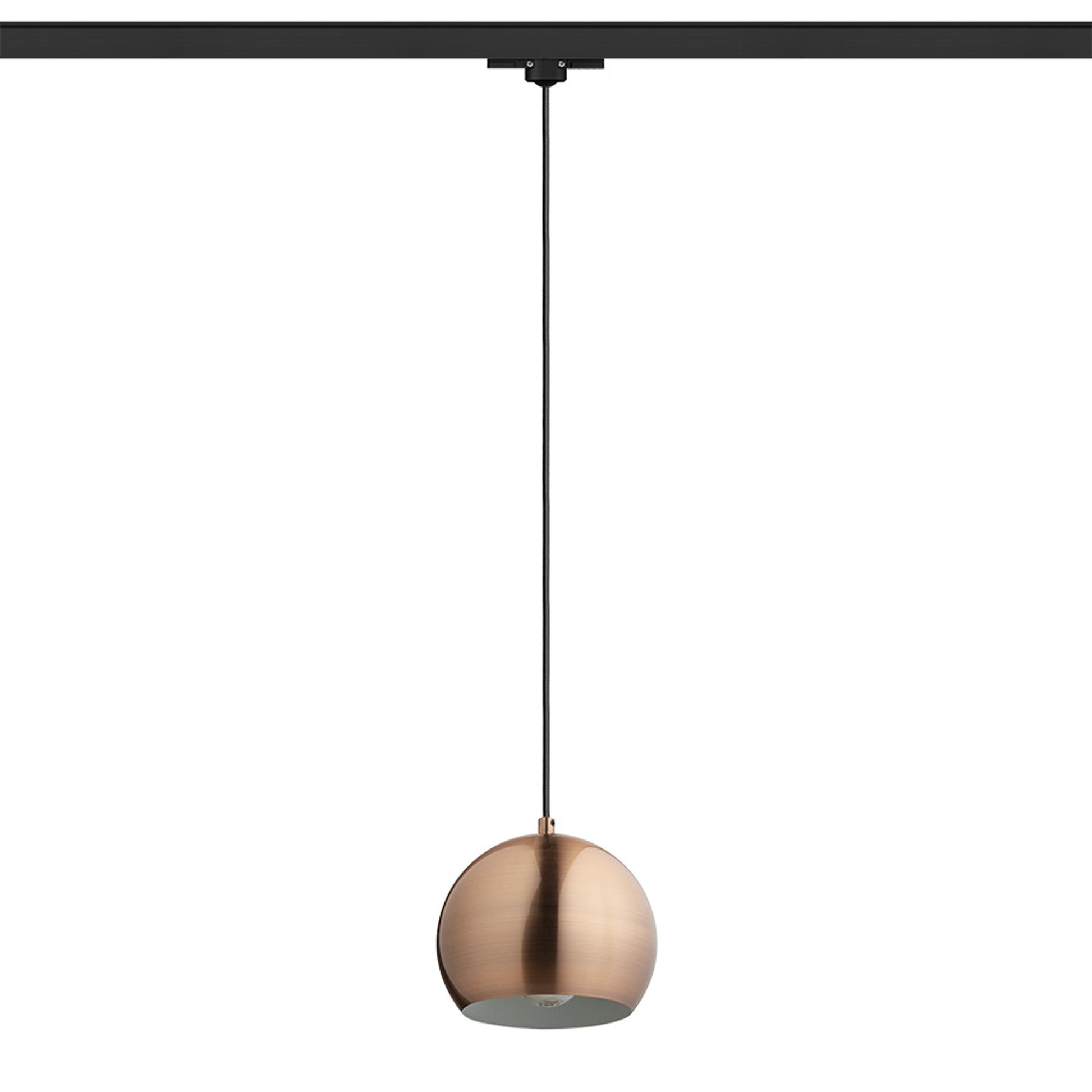 RENDL 3-circuit track system AGNETA for 3-circuit tracks pendant  brushed copper 230V LED E27 11W R13977 2