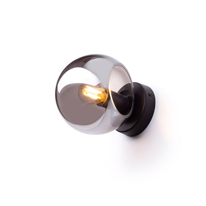 RENDL wall lamp SOLARIS surface mounted smoke-colored glass/black 230V LED E14 7W R13996 3