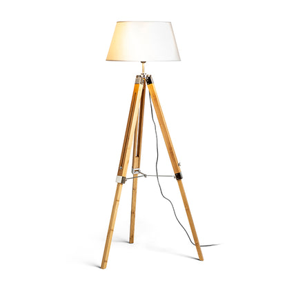RENDL floor lamp ALVIS/AMBITUS 46 floor white bamboo/chrome 230V LED E27 15W R14044 4