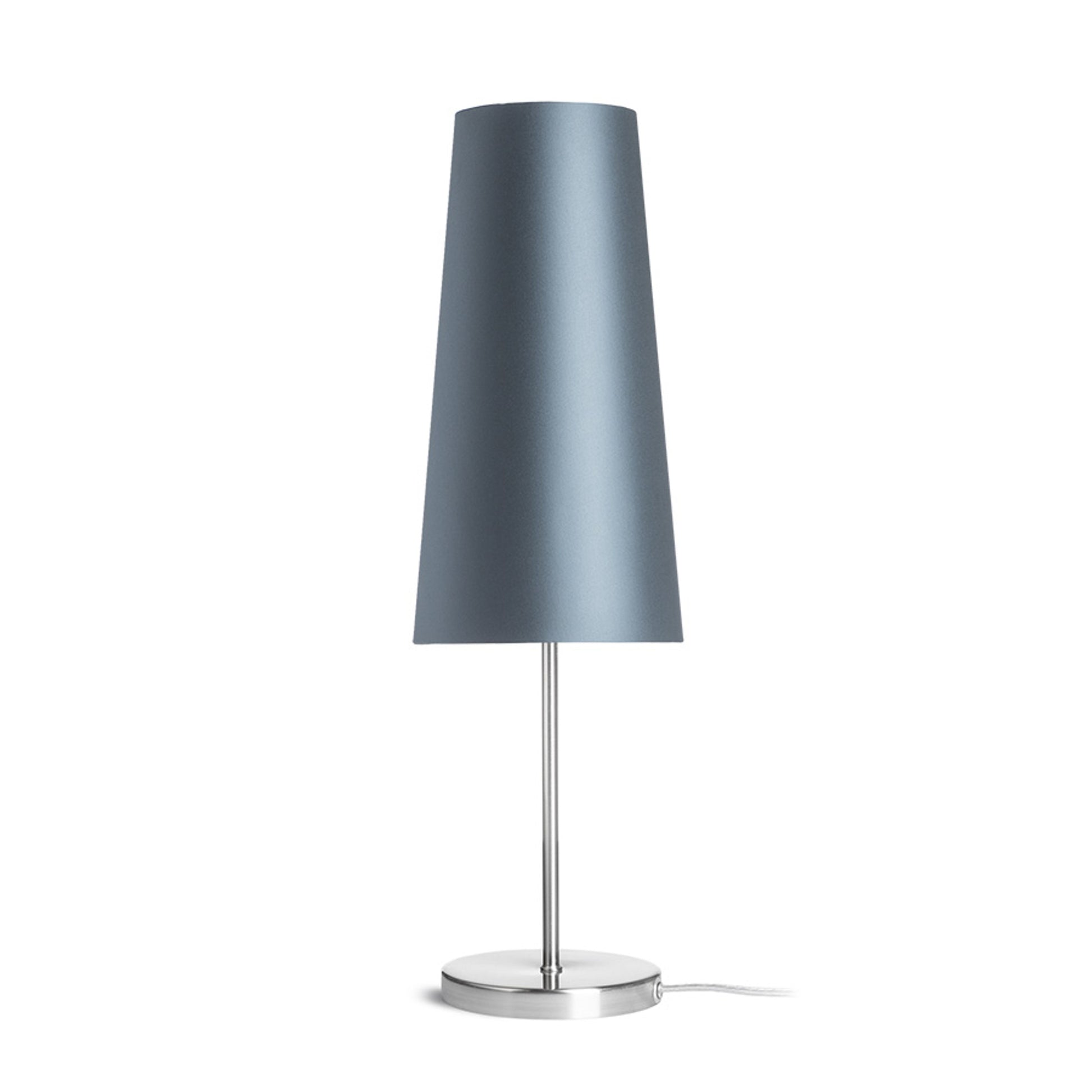 RENDL table lamp NYC/CONNY 15/30 table  Monaco petrol blue/silver PVC/nickel 230V LED E27 11W R14054 1