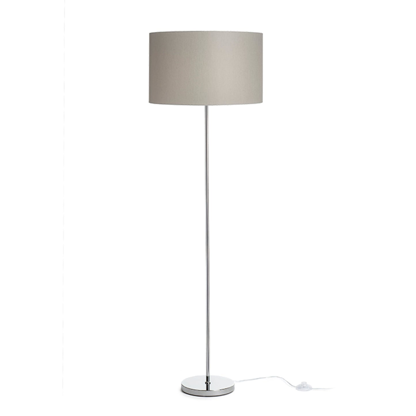 RENDL floor lamp NYC/RON 40/25 floor  Chintz light grey/chrome 230V LED E27 15W R14081 1