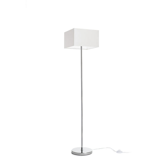 RENDL floor lamp NYC/TEMPO 30/19 floor  Polycotton white/chrome 230V LED E27 15W R14085 1