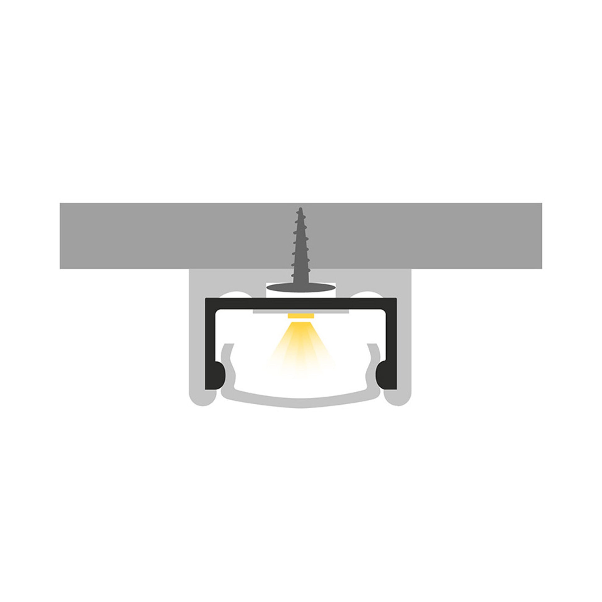 RENDL LED-strip LED PROFILE G surface mounted 1m white matte acrylic/aluminum  R14086 8