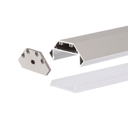RENDL LED-strip LED PROFILE J surface mounted 1m anodized aluminum/matte acrylic  R14095 2