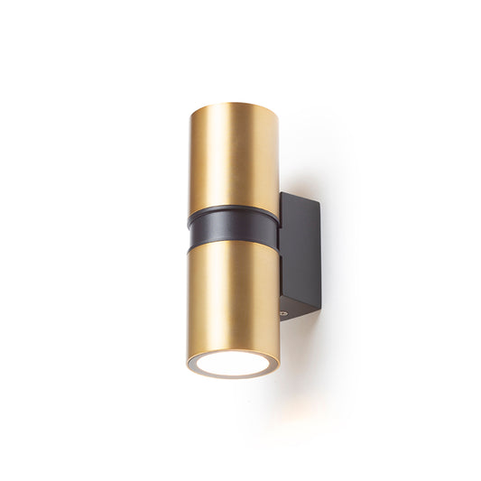 RENDL outdoor lamp MANO wall brushed brass/black 230V LED GU10 2x8W IP54 R14127 1