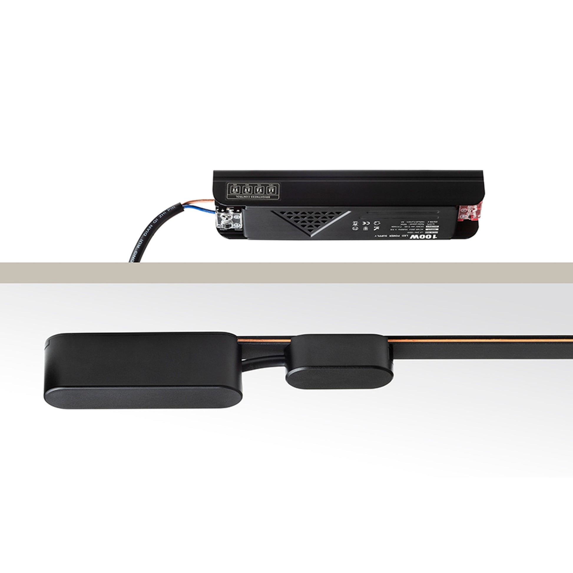 RENDL Ultra-thin track system VEGA feed-in black 24=  R14176 3