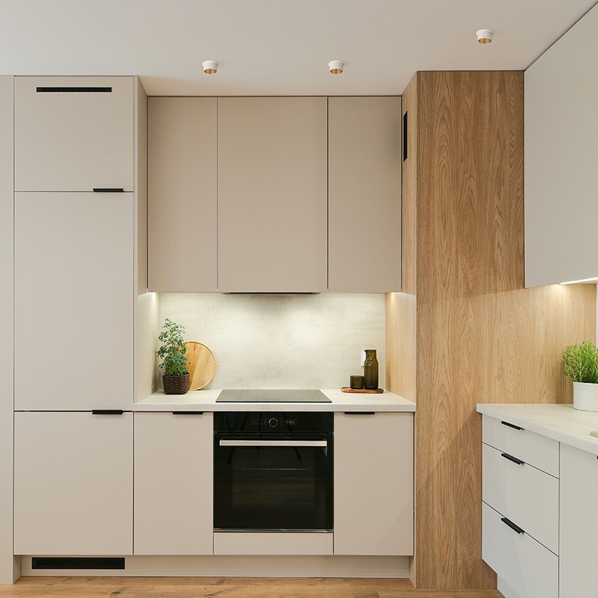 RENDL recessed light ORTA recessed white/gold 230V LED GU10 9W R14250 3
