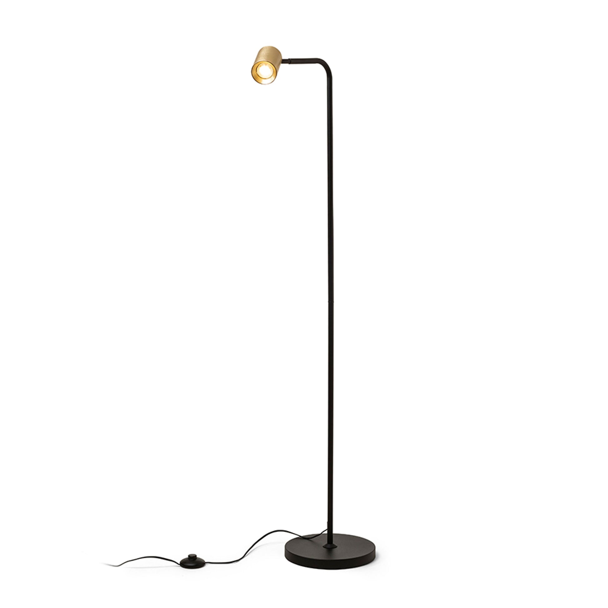 RENDL floor lamp FLYNN I floor black/brushed brass 230V LED GU10 9W R14264 5