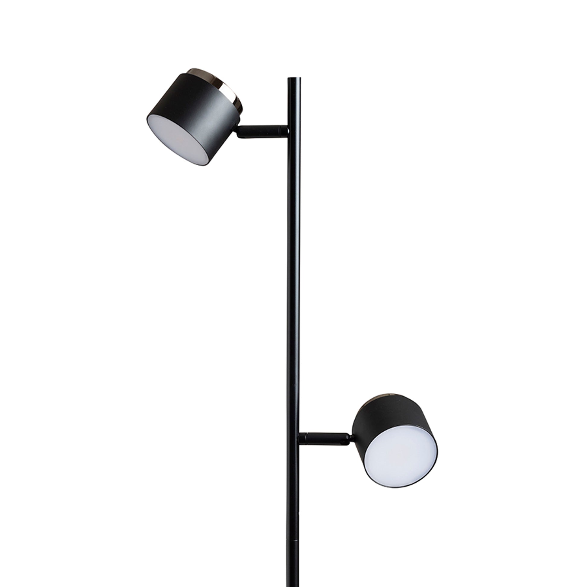 RENDL floor lamp NOVA II floor black chrome/frosted acrylic 230V LED 2x3.5W 3000K R14277 2