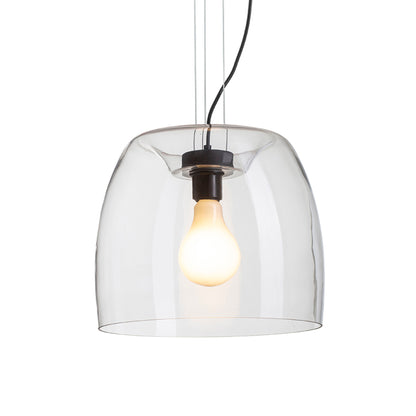 RENDL pendant lamp ORLANDO 35 pendant clear glass/black 230V LED E27 24W R14395 2