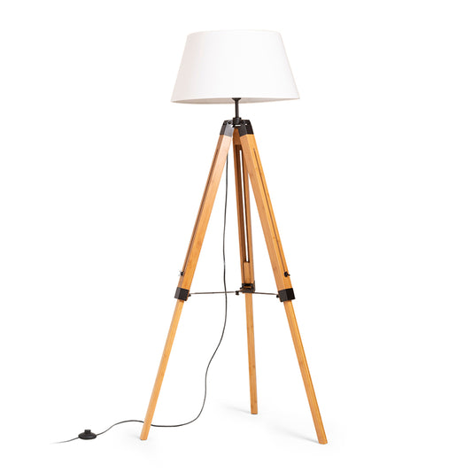 RENDL floor lamp ALVIS/AMBITUS 46 floor white bamboo/black 230V LED E27 15W R14500 1